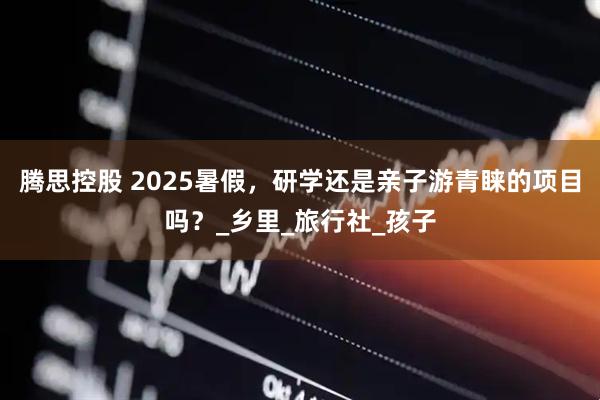 腾思控股 2025暑假，研学还是亲子游青睐的项目吗？_乡里_旅行社_孩子